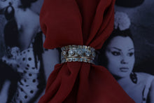 Load image into Gallery viewer, Silver Diamond Ruffle Ring