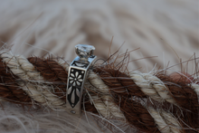 Load image into Gallery viewer, Tulips and Diamonds Signet Engagement Ring