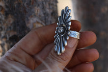 Load image into Gallery viewer, Silver Starburst Diamond Ring
