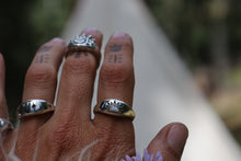 Load image into Gallery viewer, Half Moon Diamond Signet
