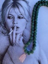 Load image into Gallery viewer, Natural Blue Green Jade and Tulip Necklace
