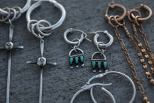 Load image into Gallery viewer, Golden Hoops with Moissanite Drops

