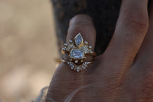 Load image into Gallery viewer, Golden Diamond Shield Ring
