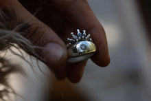 Load image into Gallery viewer, Silver Round Diamond Signet
