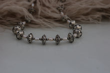 Load image into Gallery viewer, *PRE ORDER* Silver Flower Beads and Pearl Necklace
