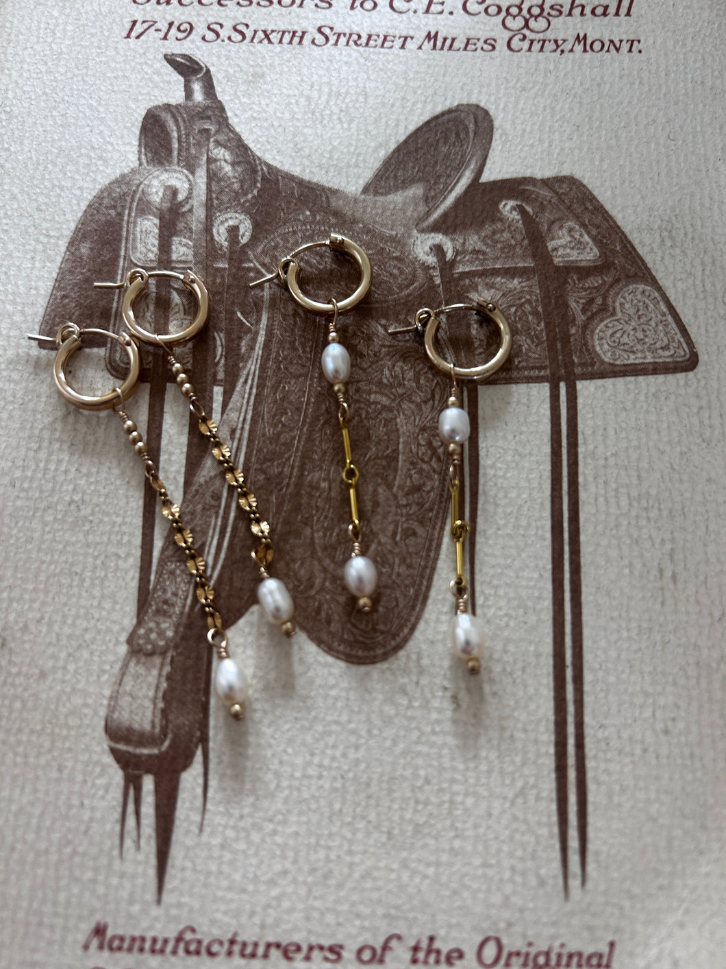 Golden Pearl Earrings