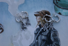 Load image into Gallery viewer, *Pre Order* Silver Flower Hoops
