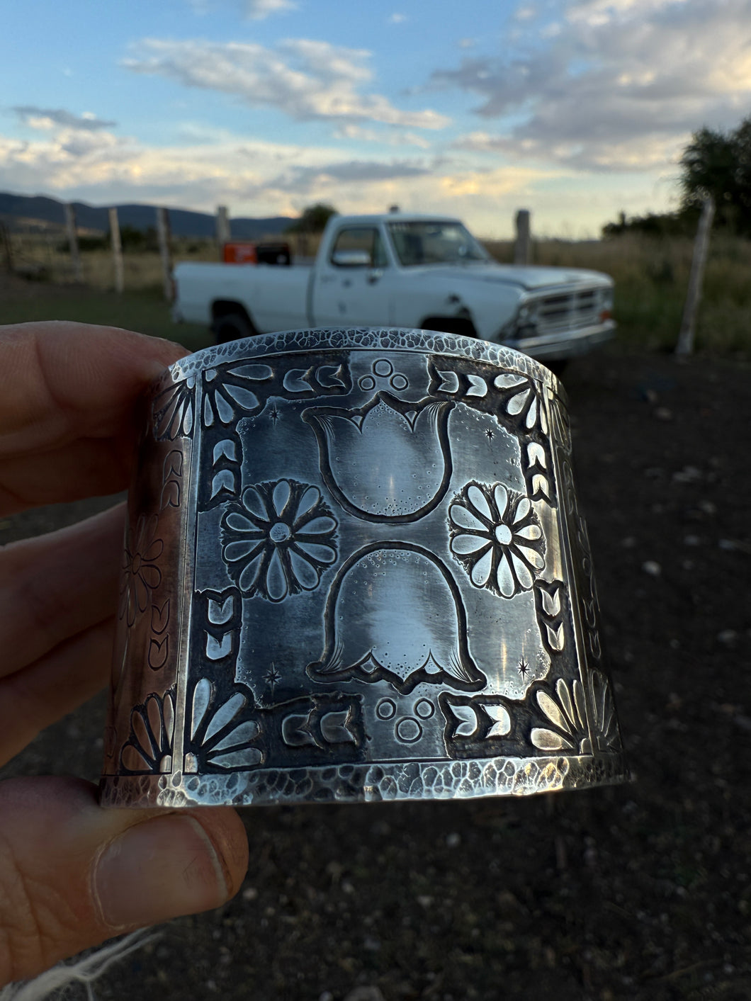 Sterling Silver Hand Engraved Cuff