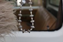 Load image into Gallery viewer, *PRE ORDER* Silver Flower Beads and Pearl Necklace

