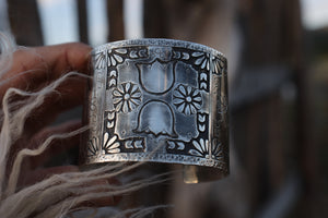 Sterling Silver Hand Engraved Cuff