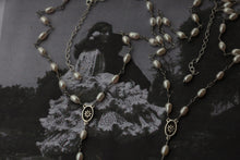 Load image into Gallery viewer, **custom for Sareha*Silver Flower and Pearl Lariat
