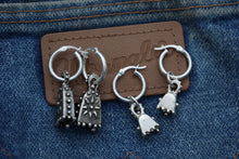 Load image into Gallery viewer, *Pre-Order* Silver Flower Bell Earrings
