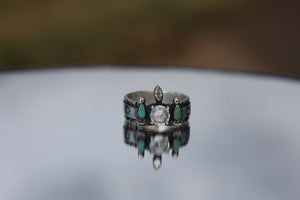 Rose Cut Diamond Engagement Ring