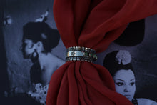 Load image into Gallery viewer, Turquoise and Diamonds Ruffle Ring
