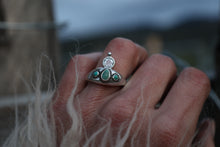 Load image into Gallery viewer, The Looking Glass Diamond and Turquoise Ring
