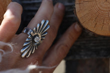 Load image into Gallery viewer, Silver Starburst Diamond Ring
