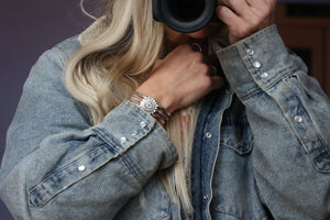 Sterling Silver Flower Cuff