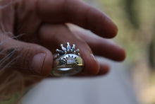 Load image into Gallery viewer, Half Moon Diamond Signet
