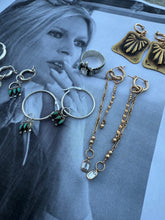 Load image into Gallery viewer, Golden Stamp Starbust Earrings
