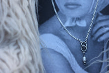 Load image into Gallery viewer, *Pre-Order* Flower Charm Pearl Necklace
