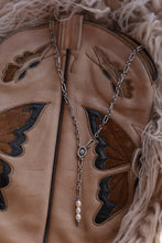 Load image into Gallery viewer, Silver Flower Lariat with Pearls *Pre-Order*
