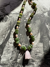 Load image into Gallery viewer, Jade and Pearl Tulip Necklace
