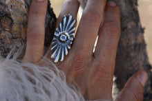 Load image into Gallery viewer, Silver Starburst Diamond Ring
