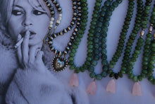 Load image into Gallery viewer, Natural Blue Green Jade and Tulip Necklace

