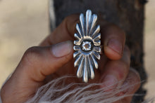 Load image into Gallery viewer, Silver Starburst Diamond Ring
