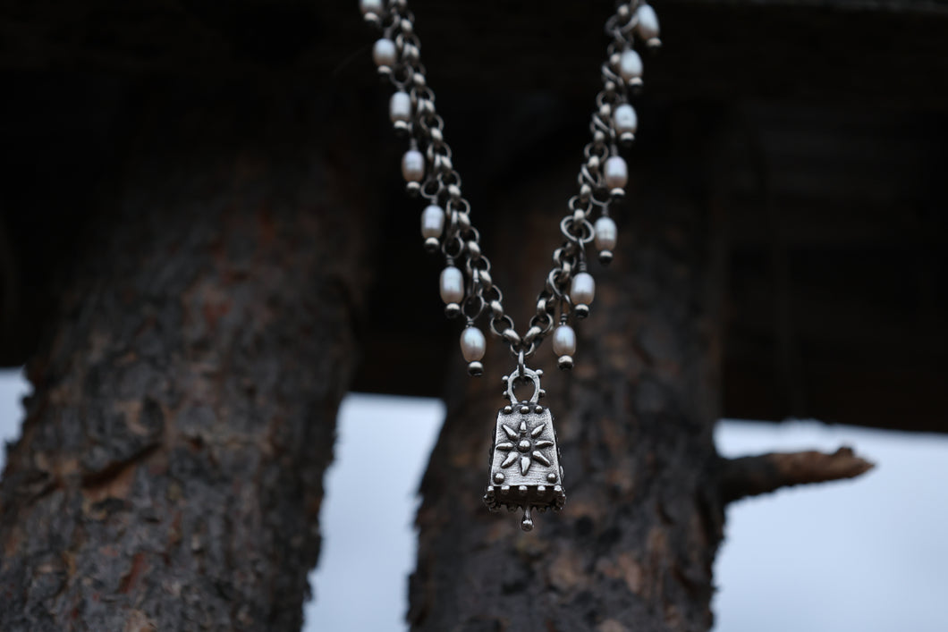 *Preorder* Silver Bell with Pearls