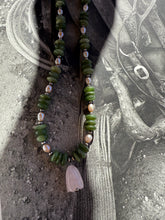 Load image into Gallery viewer, Jade and Pearl Tulip Necklace
