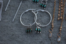 Load image into Gallery viewer, Golden Hoops with Moissanite Drops
