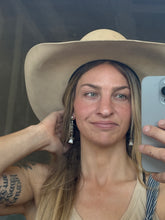 Load image into Gallery viewer, Silver Beaded Hoops
