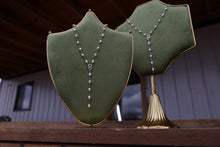 Load image into Gallery viewer, **custom for Sareha*Silver Flower and Pearl Lariat
