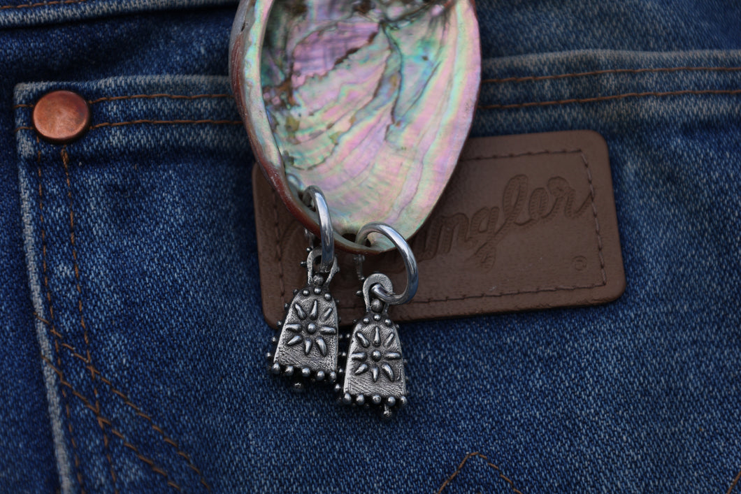 *Pre-Order* Silver Flower Bell Earrings