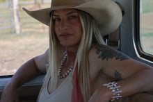 Load image into Gallery viewer, *PREORDER* Cross and Silver Bead Necklace
