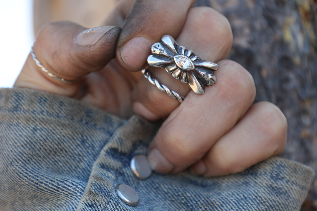 Sapphire Concho Ring