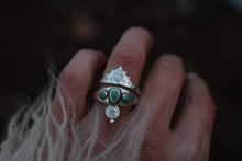 Load image into Gallery viewer, The Looking Glass Diamond and Turquoise Ring
