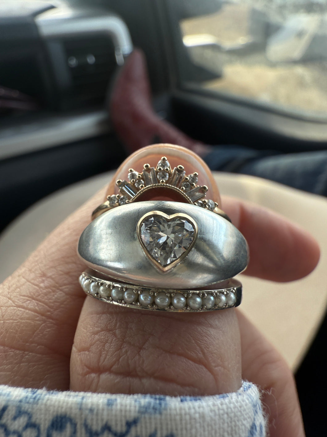 Diamond Heart Signet