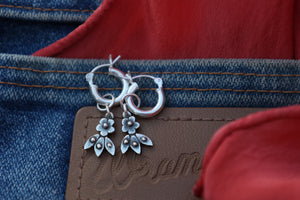 *Pre Order* Silver Flower Hoops