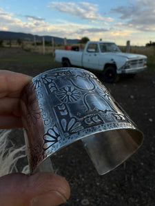 Sterling Silver Hand Engraved Cuff