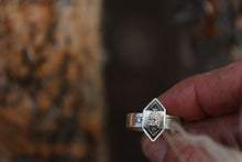 Load image into Gallery viewer, Diamond Ring with Star Set Engraved Band
