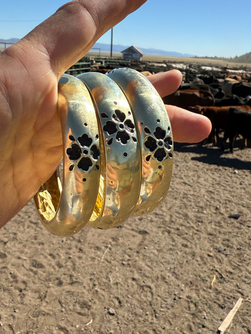 Golden West Flower Bangles