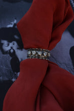 Load image into Gallery viewer, Antiqued Silver Diamond Ruffle Ring
