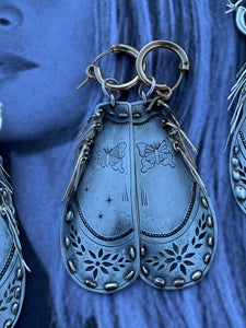 Gold and Silver Chap Earrings