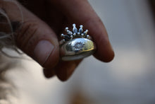 Load image into Gallery viewer, Silver Marquise Diamond Signet

