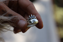 Load image into Gallery viewer, Silver Round Diamond Signet
