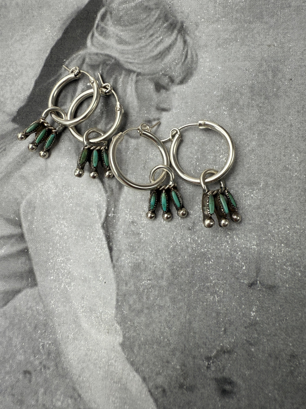 Turquoise Hoops