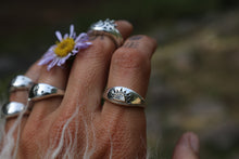 Load image into Gallery viewer, Half Moon Diamond Signet
