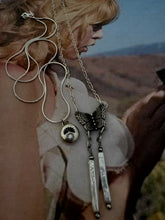 Load image into Gallery viewer, Diamond Set Silver Stamped Pendant
